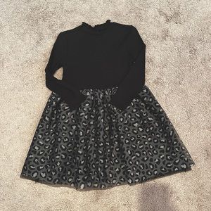 TULLE Dress Cheetah Print Grey & Black 🖤